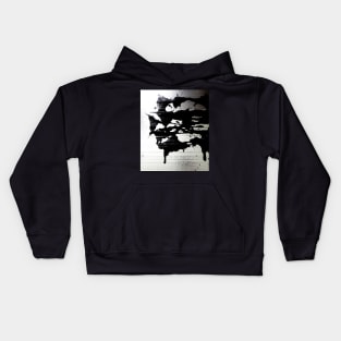 Ink Blot on Silver Kids Hoodie